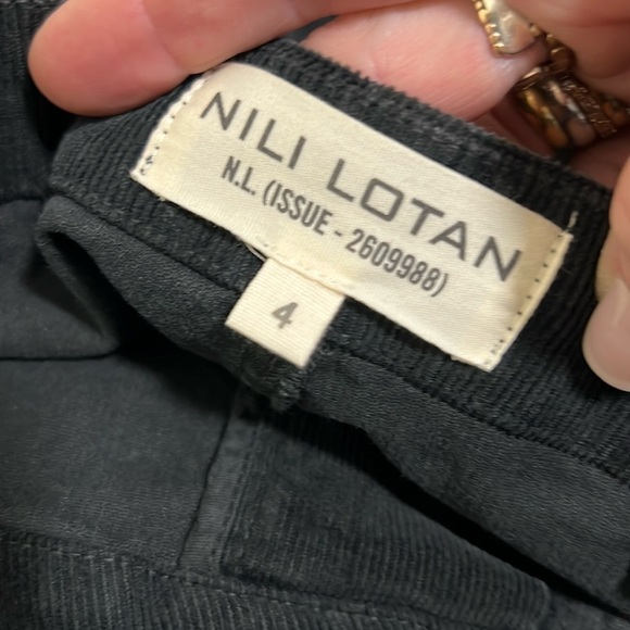 Nili Lotan Deep Gray Patch Pocket Corduroy Pants Size 4 - Picture 14 of 16